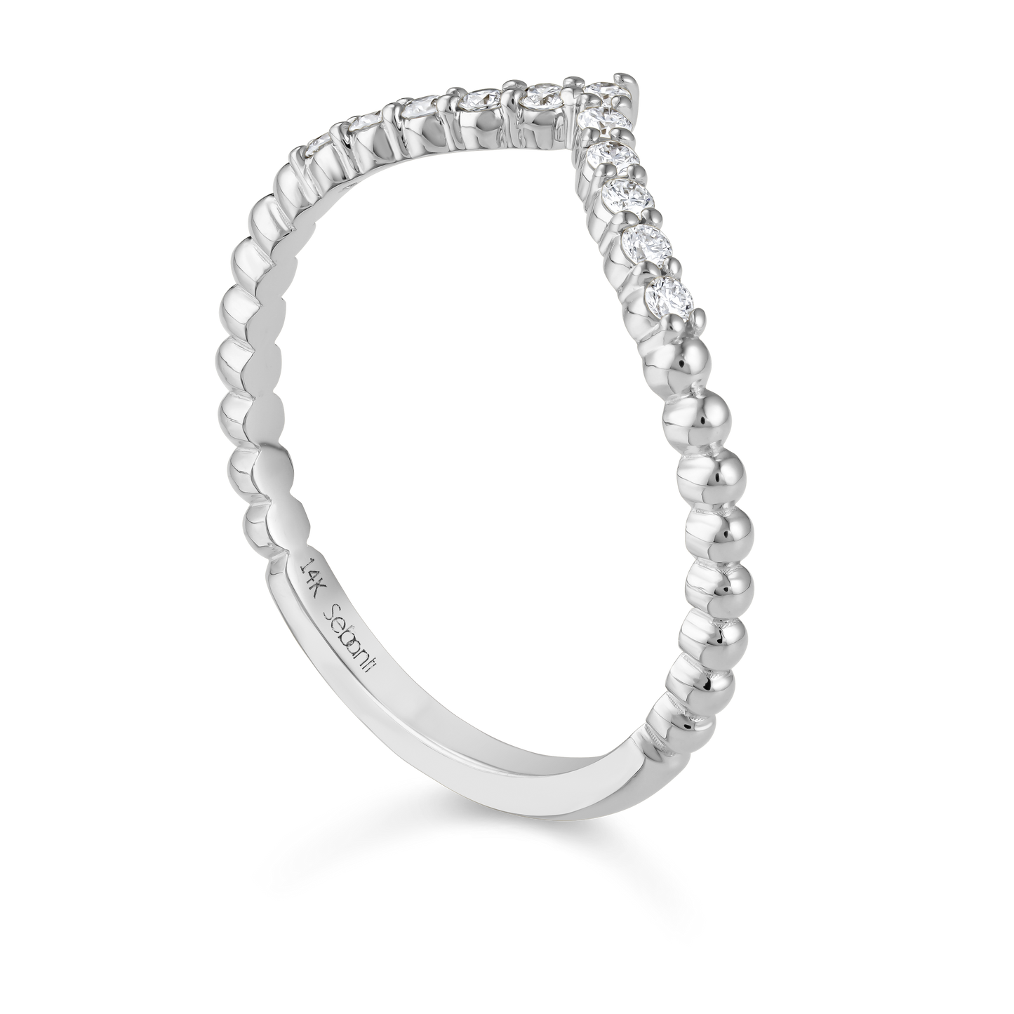 V Shaped Diamond Ring