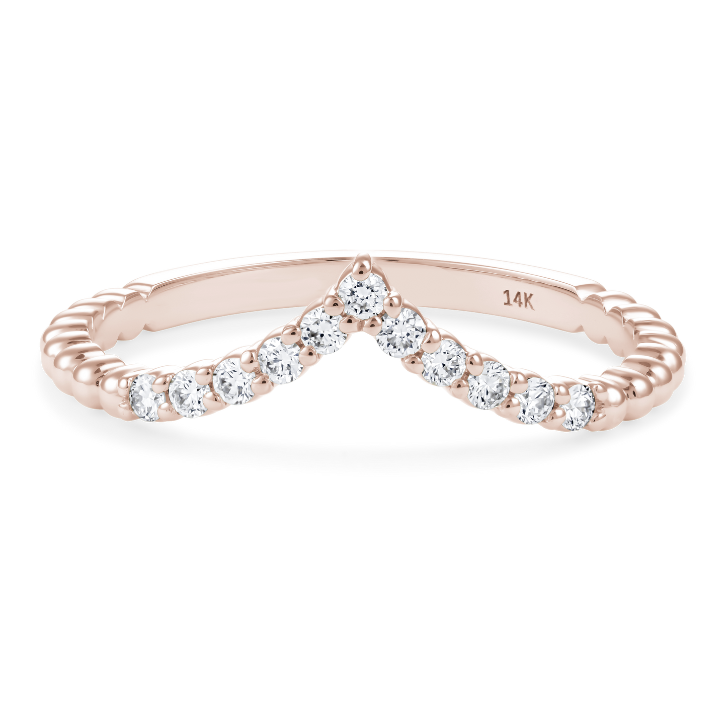 V Shaped Diamond Ring