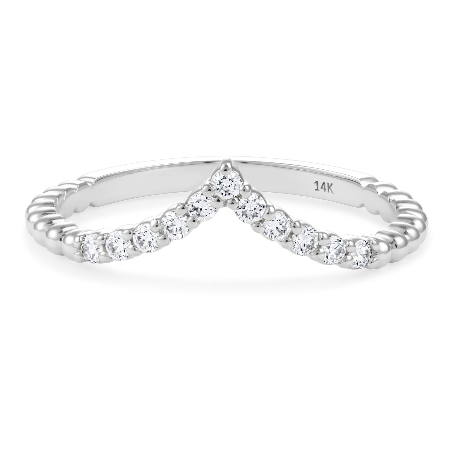 V Shaped Diamond Ring