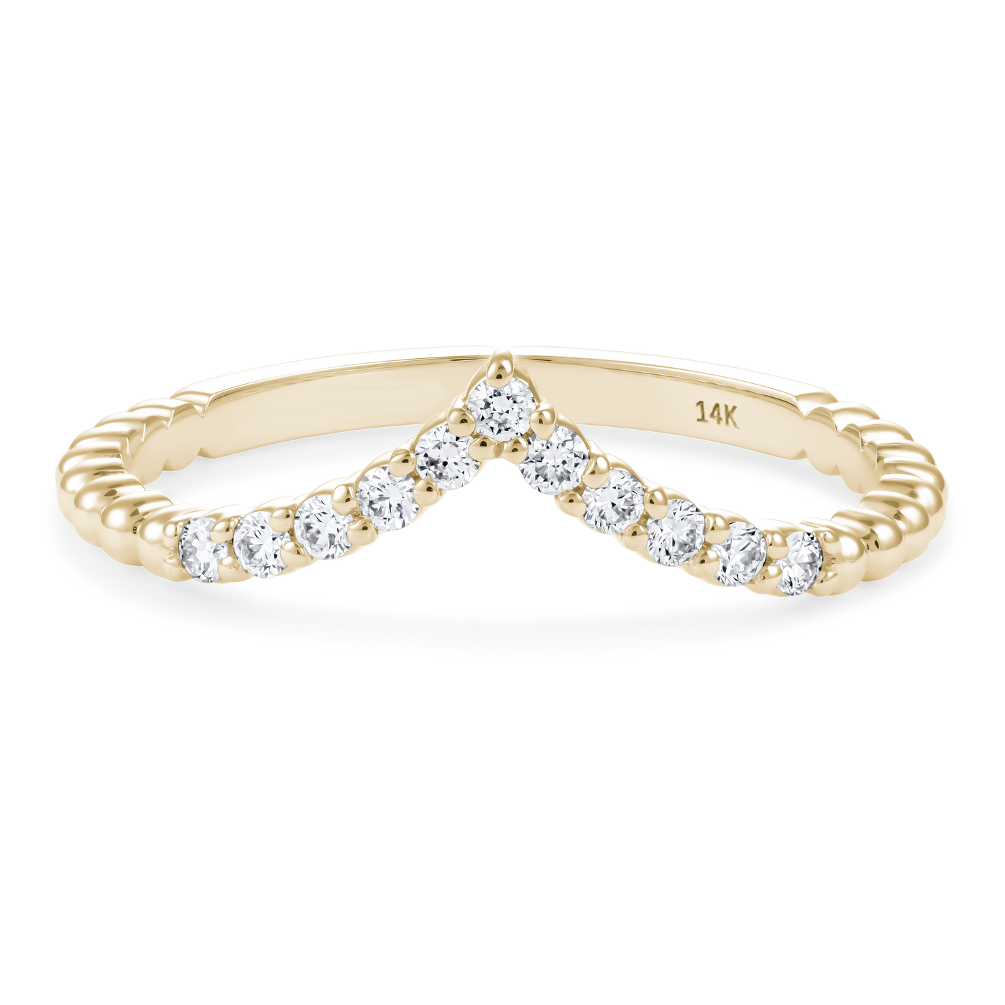 V Shaped Diamond Ring