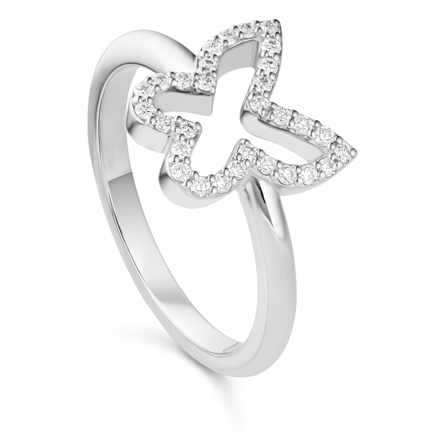 Butterfly Shape Diamond Ring