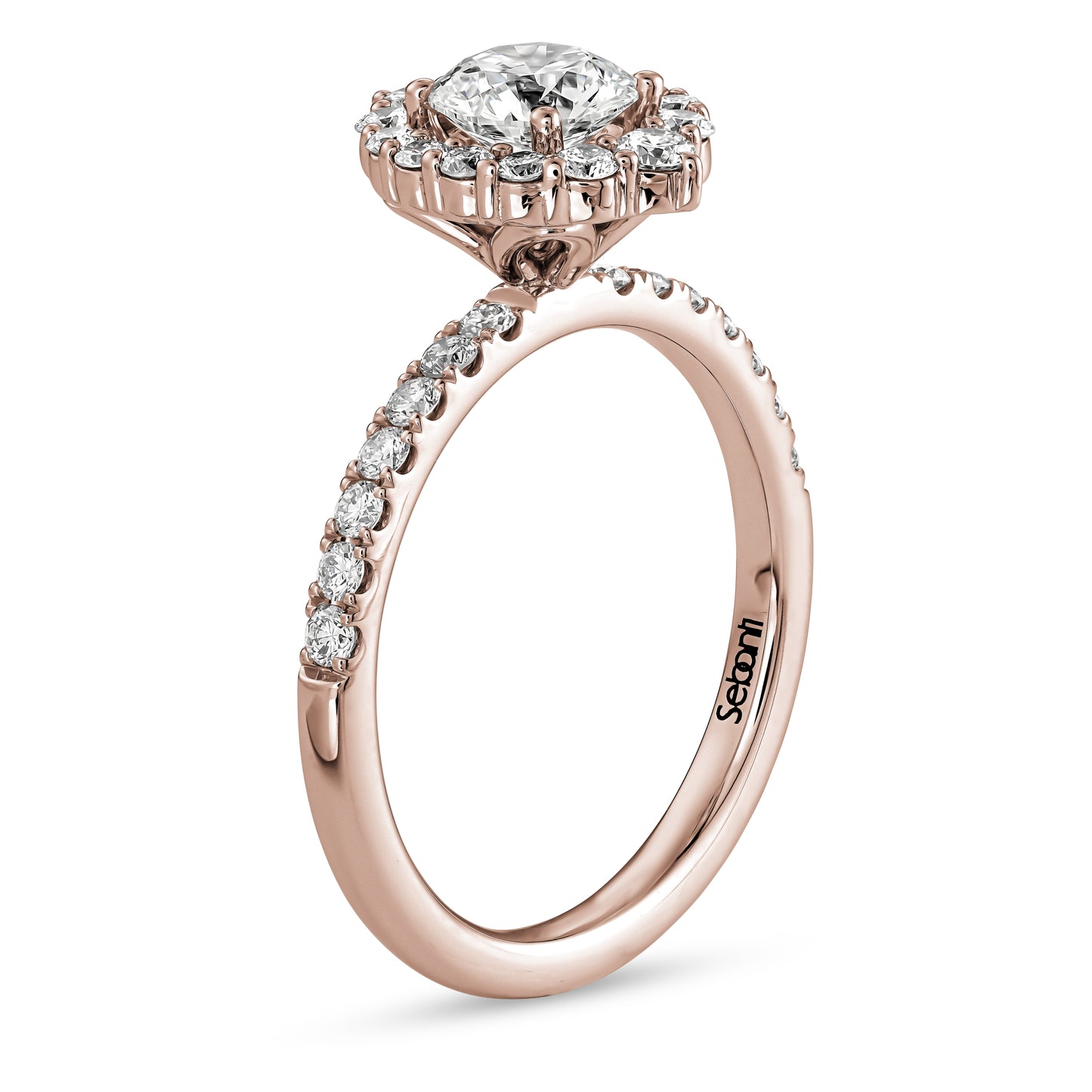 Halo Round Brilliant Engagement Ring