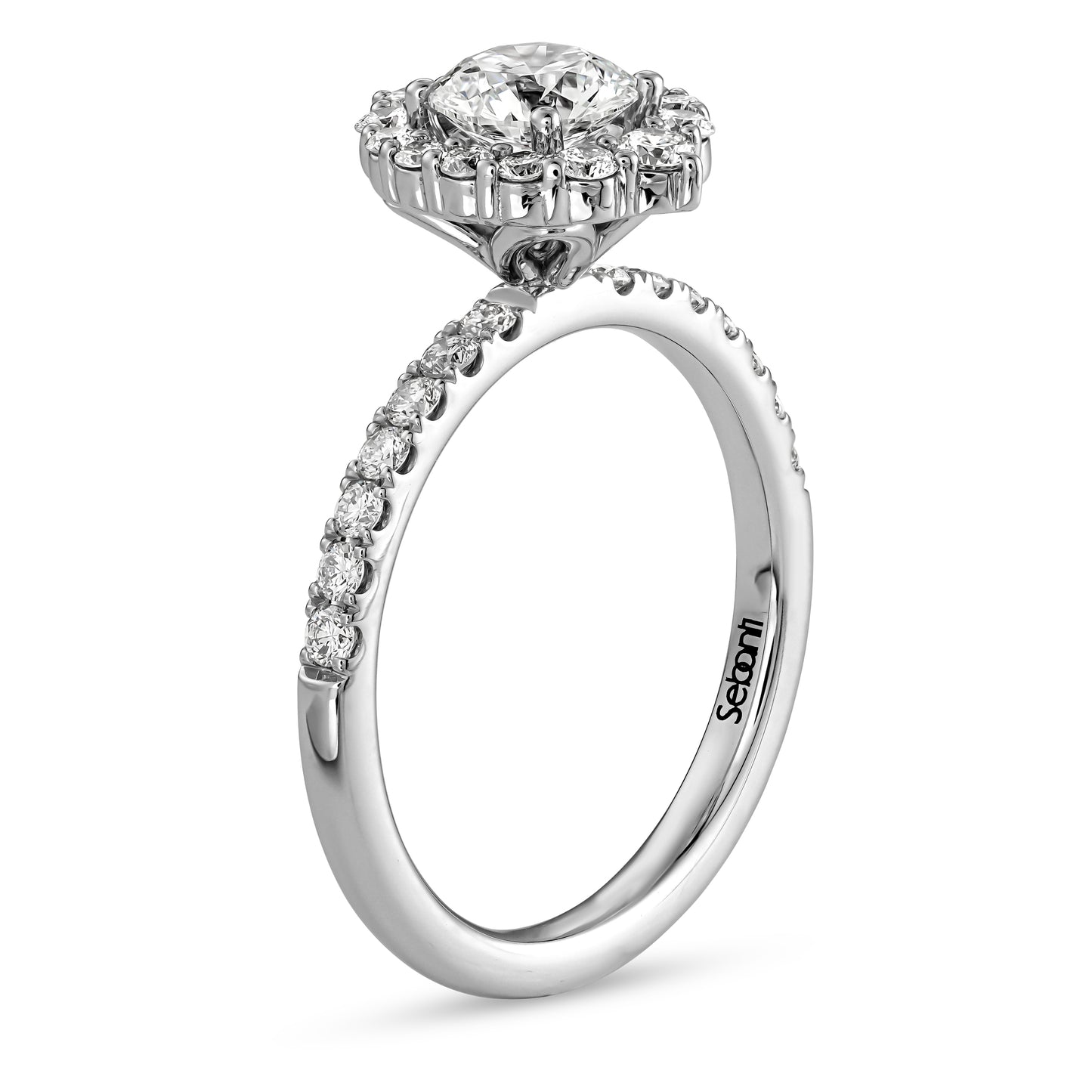 Halo Round Brilliant Engagement Ring