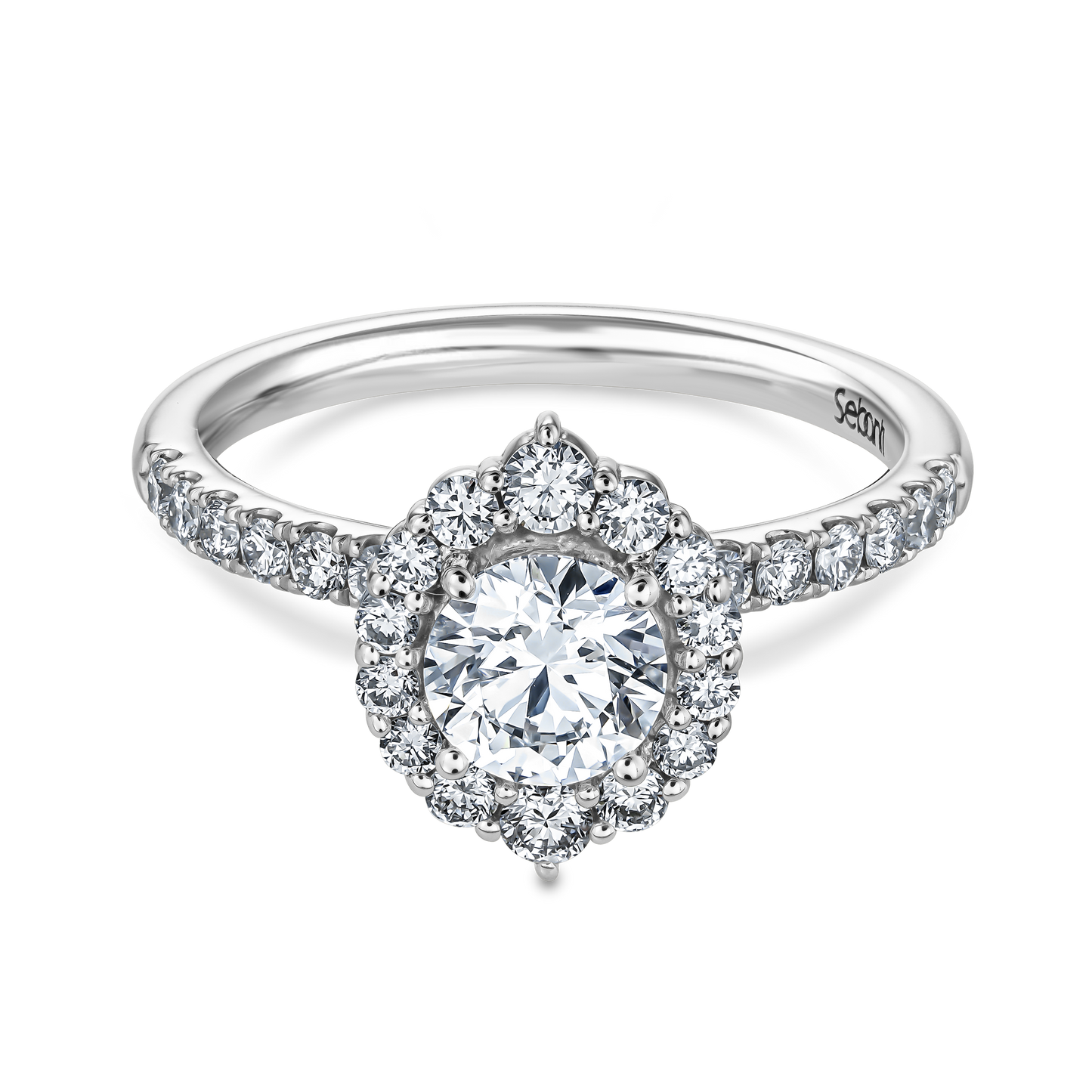 Halo Round Brilliant Engagement Ring
