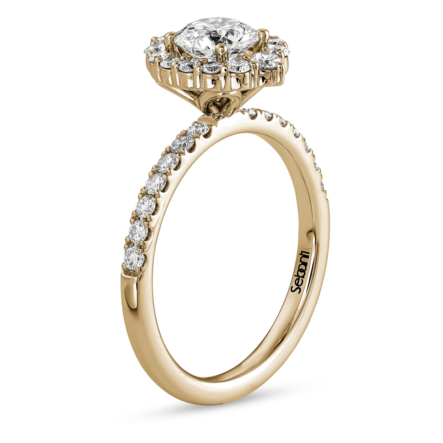 Halo Round Brilliant Engagement Ring