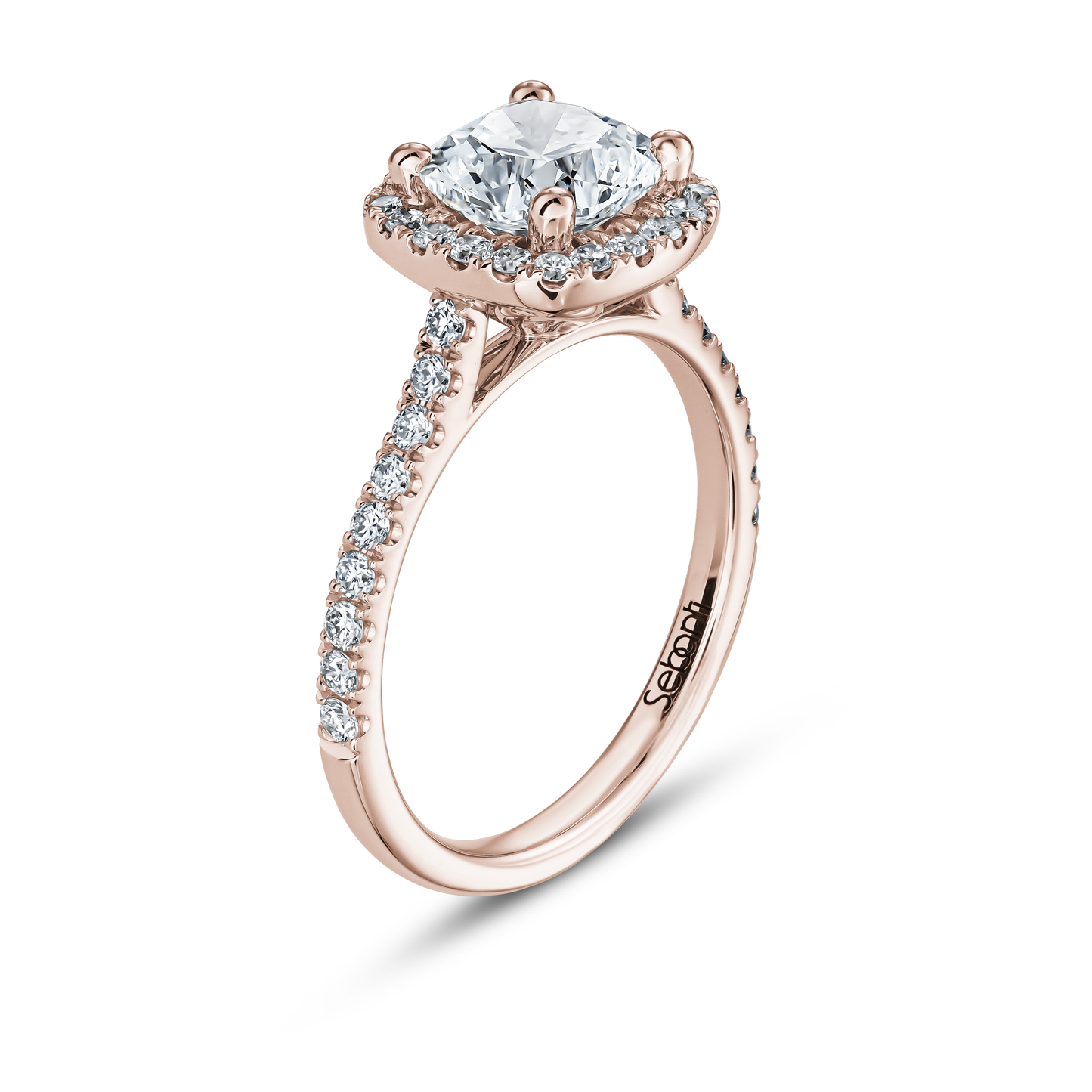 Halo Cushion Diamond Engagement Ring