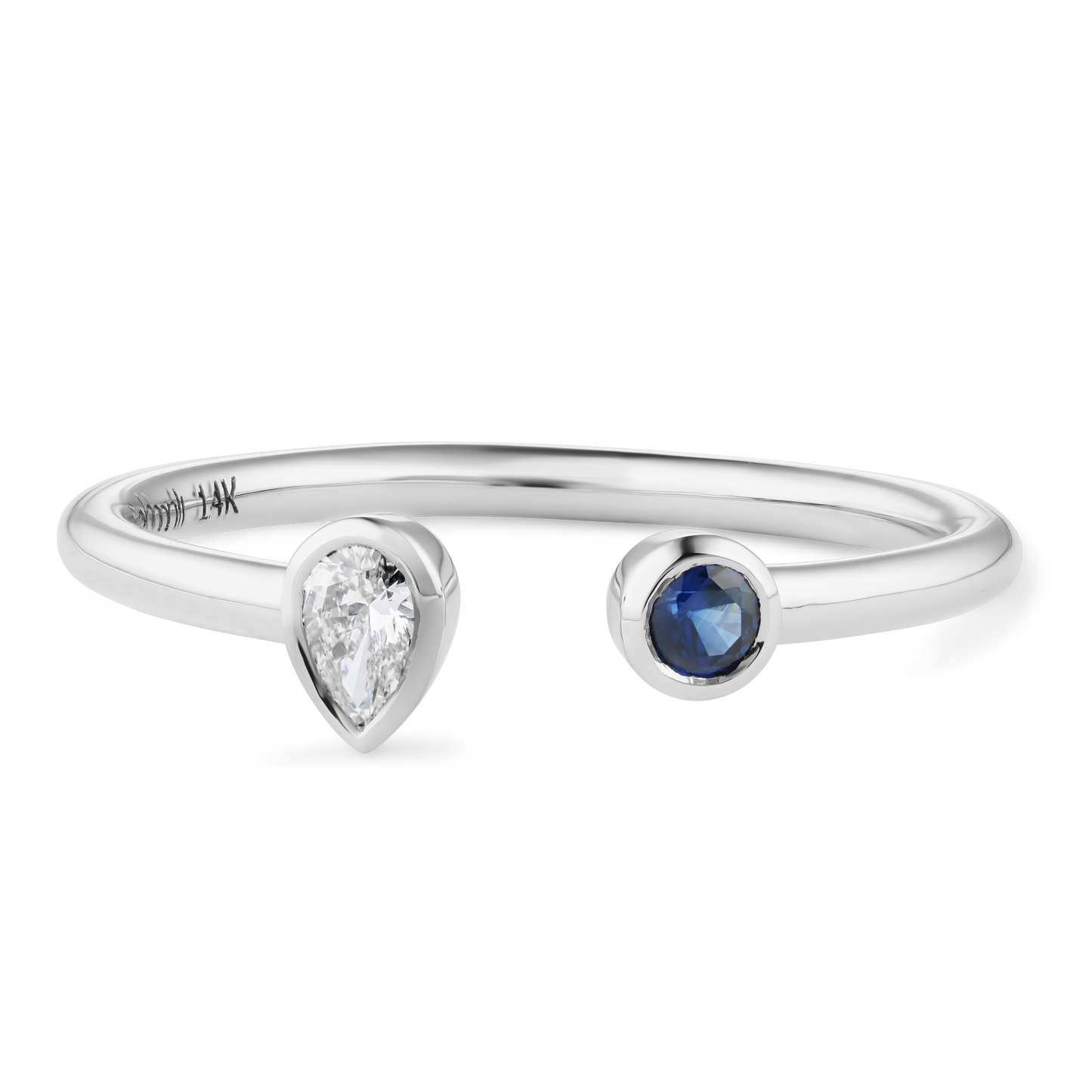 Two Stone Wrap Ring Blue sapphire