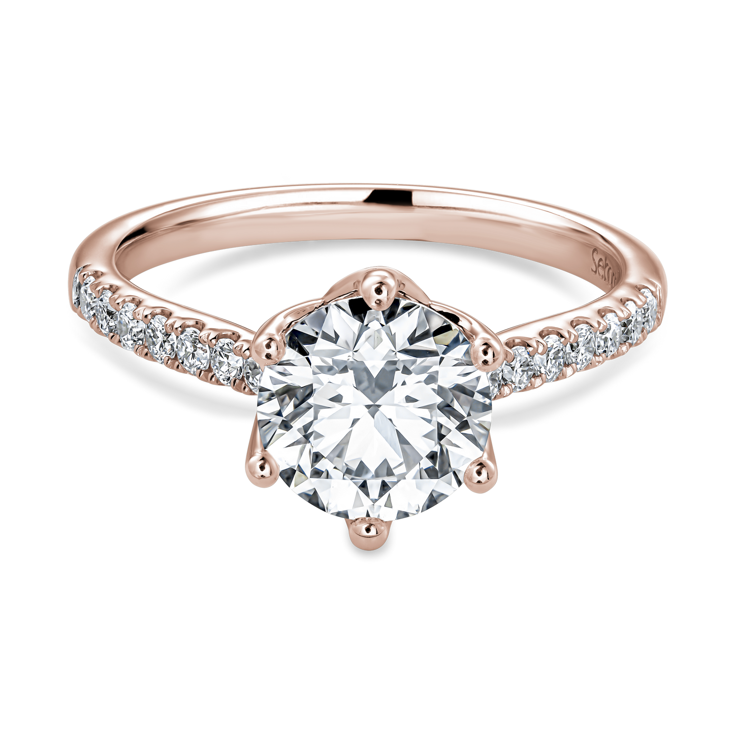 Petal Prong Diamond Engagement Ring