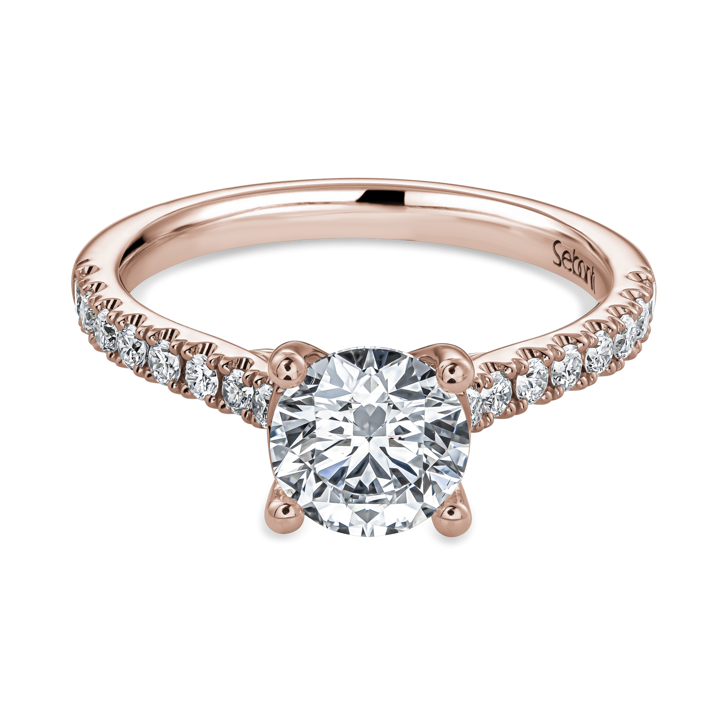 Round Brilliant Engagement Ring with Cathedral Setting