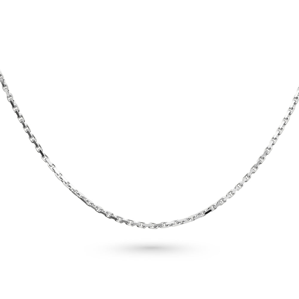 14K White Gold Anchor Chain