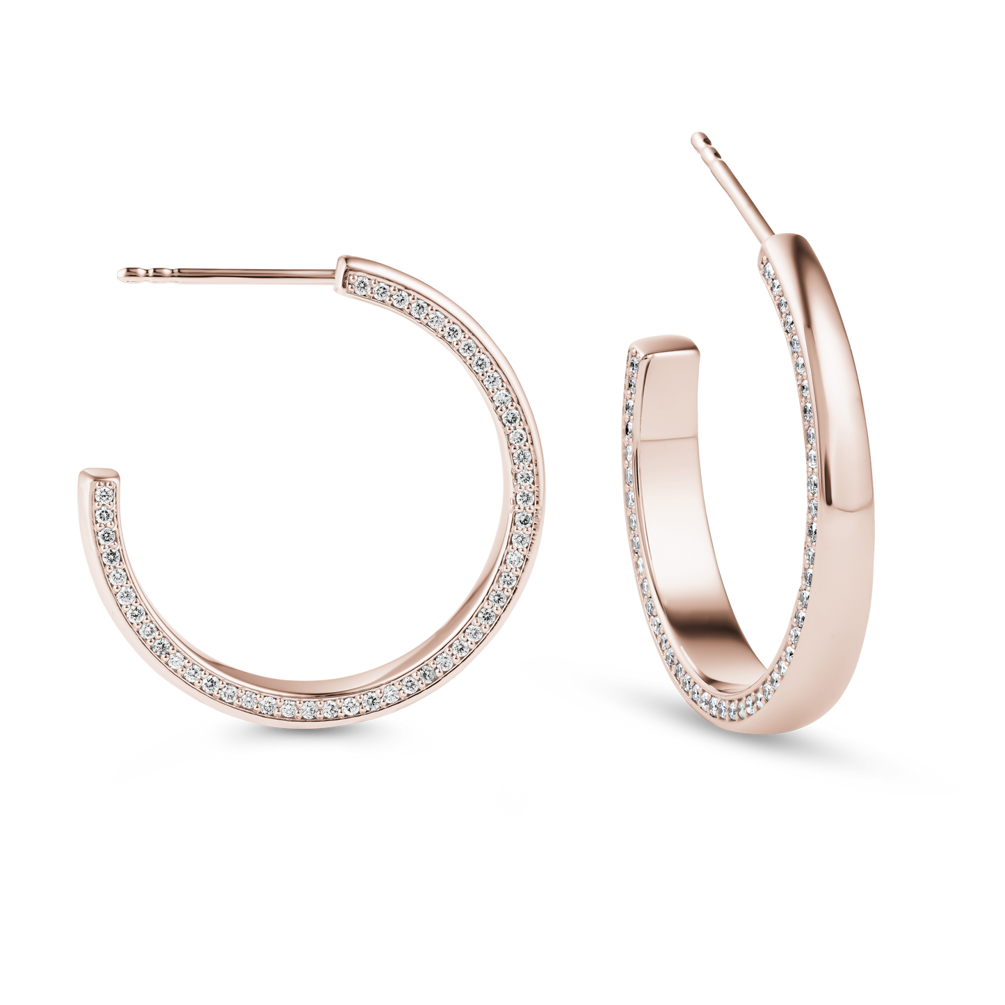 Pave Hoop Earrings