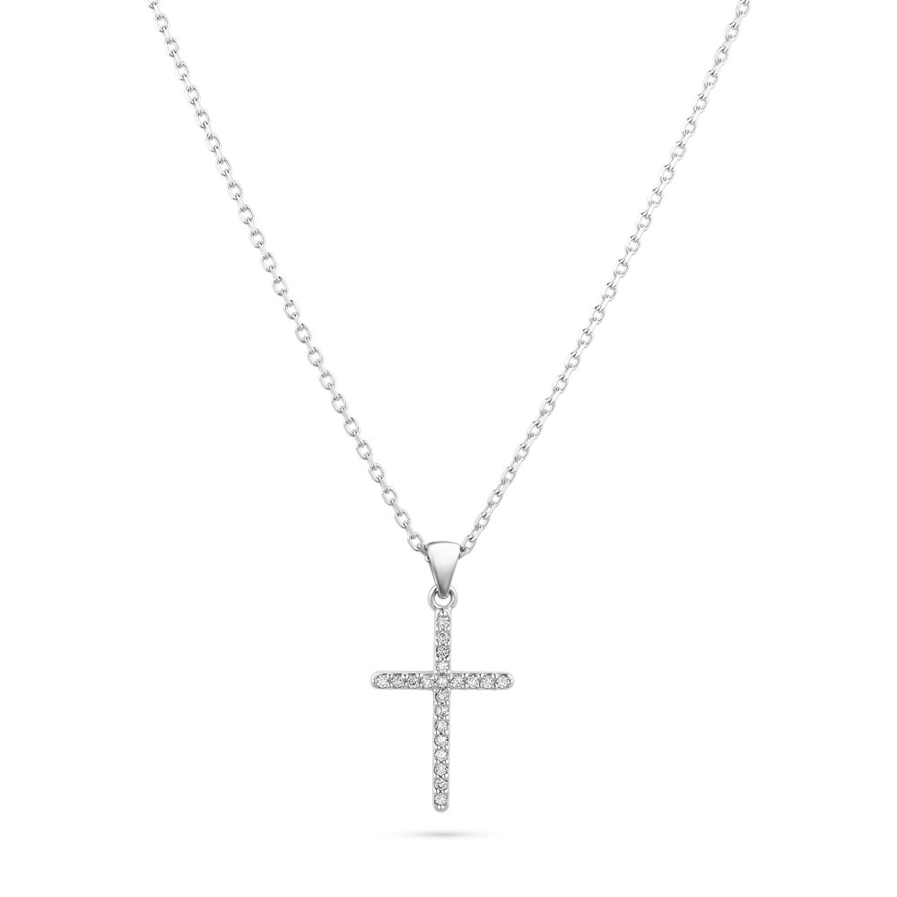 Diamond Pavé Cross Necklace