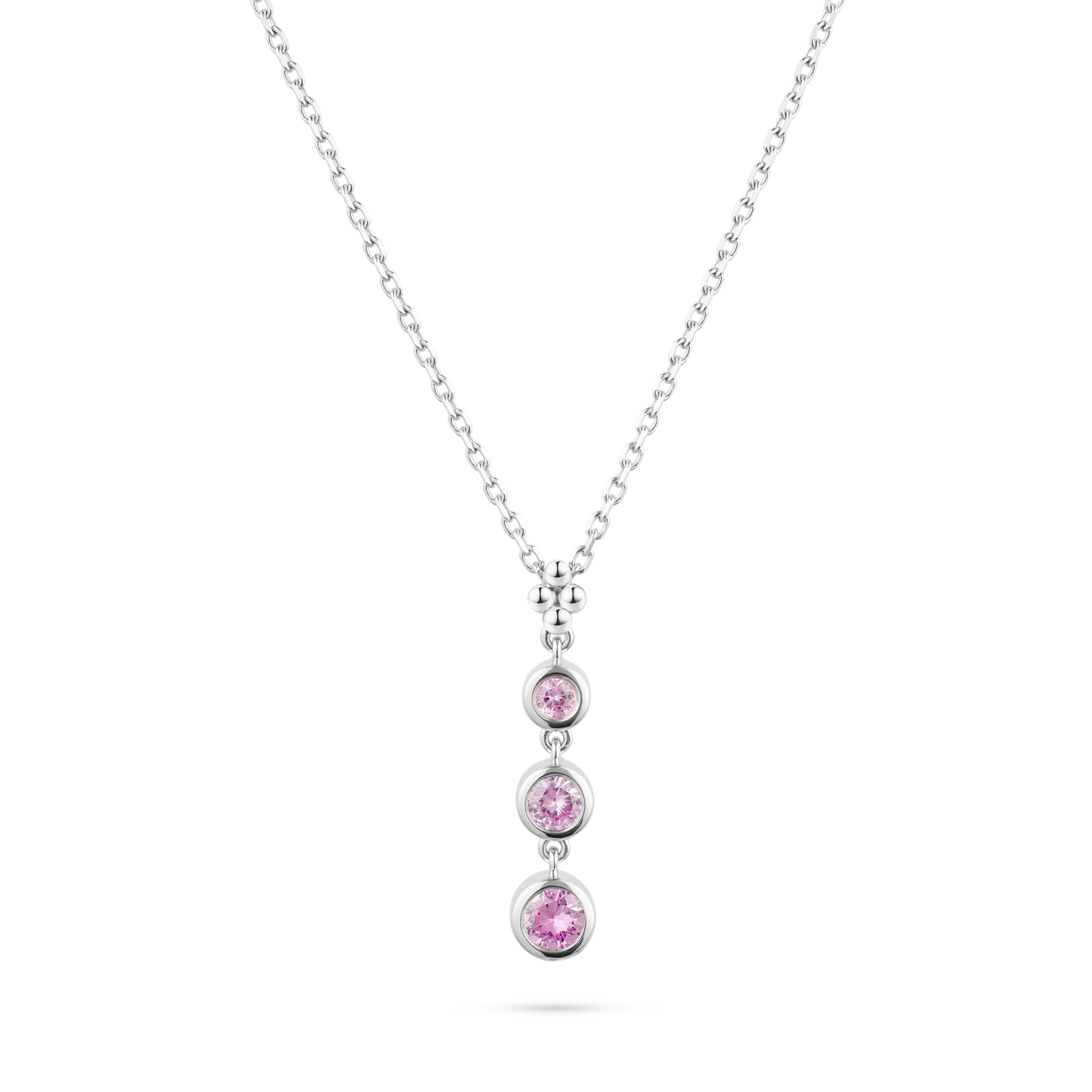 
                  
                    Round Shape Pink Sapphire Pendant Necklace
                  
                