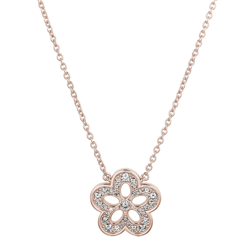
                  
                    Floral Diamond Pendant Necklace
                  
                