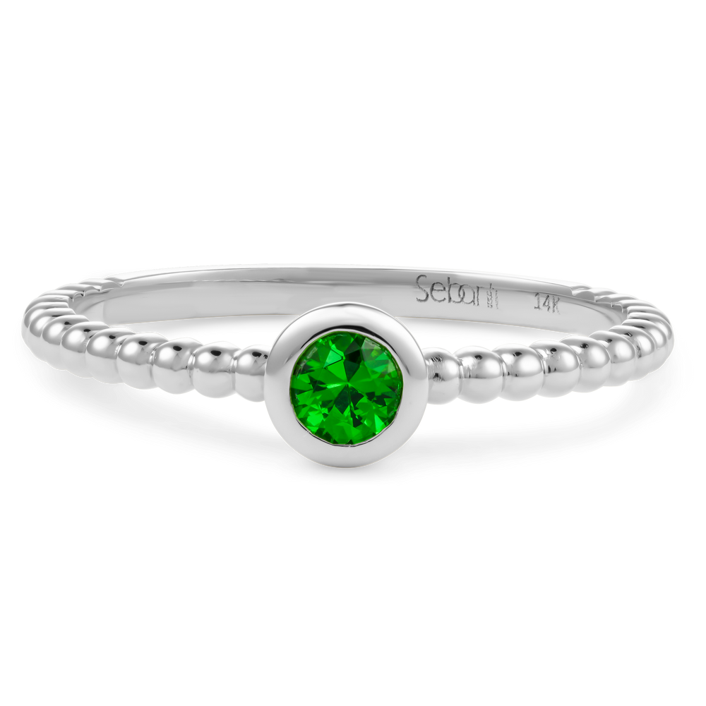 
                  
                    Bague Empilable en Tsavourite
                  
                