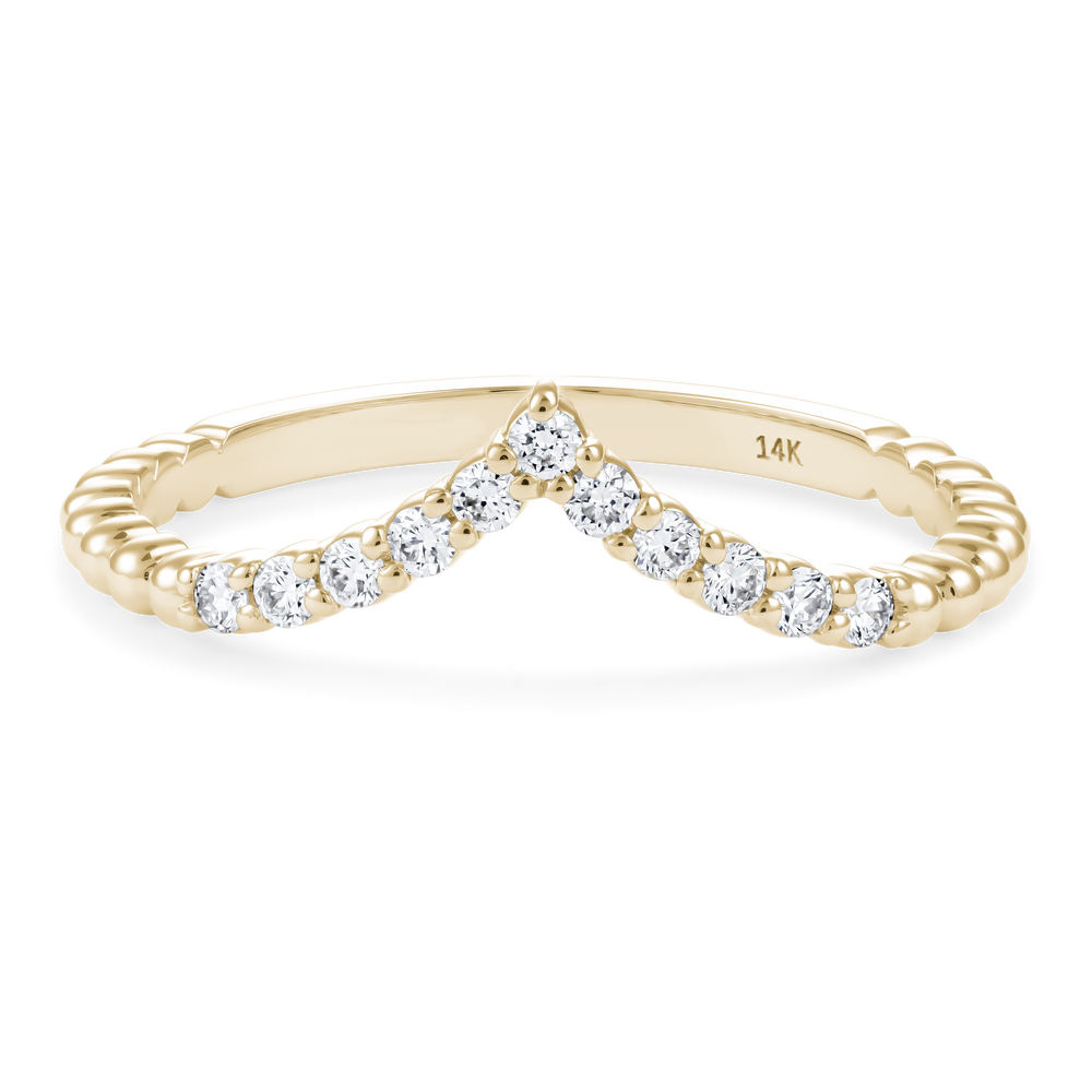 V Shaped Diamond Ring
