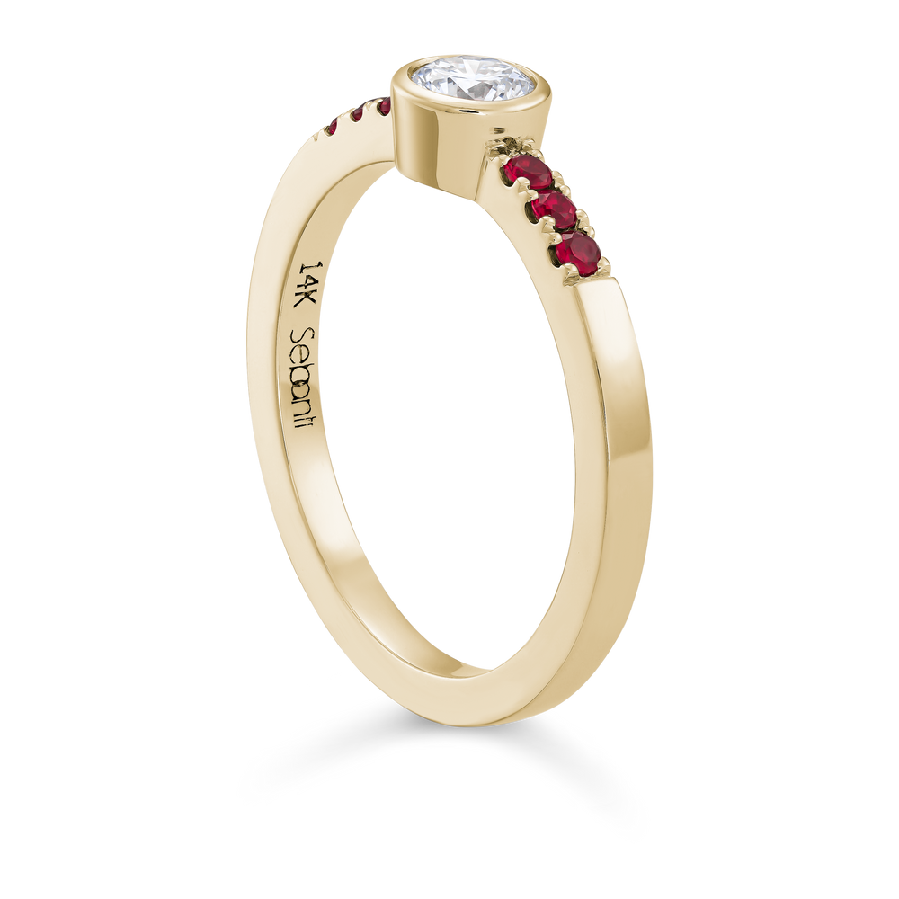 
                  
                    Diamond Bezel Ring with Ruby
                  
                
