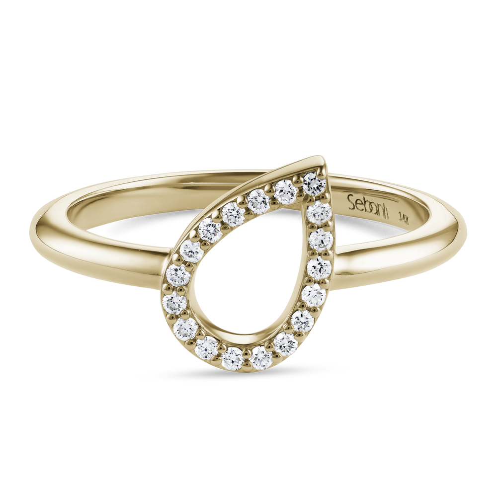 Tear Drop Diamond Ring
