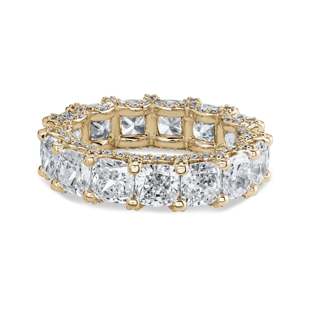 
                  
                    Cushion Diamond Eternity Ring with Pavé U-Setting
                  
                