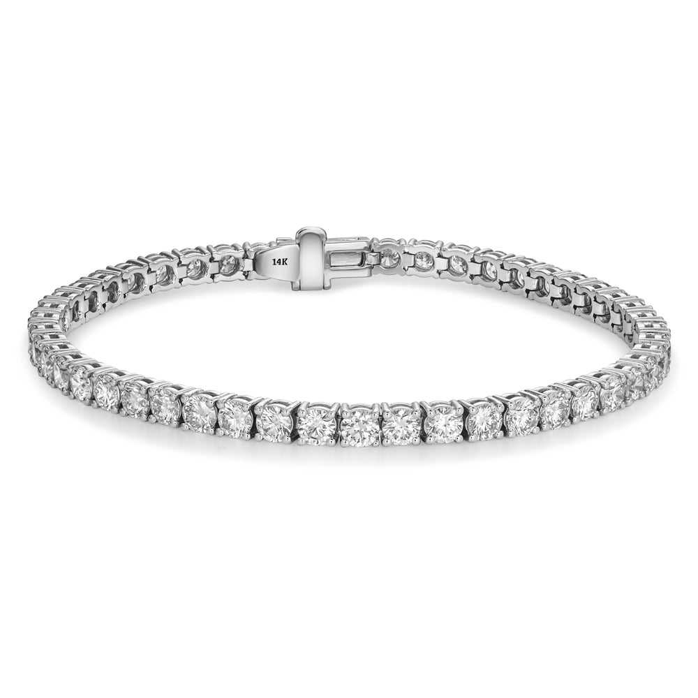 Round Cut Diamond Tennis Bracelet - Large