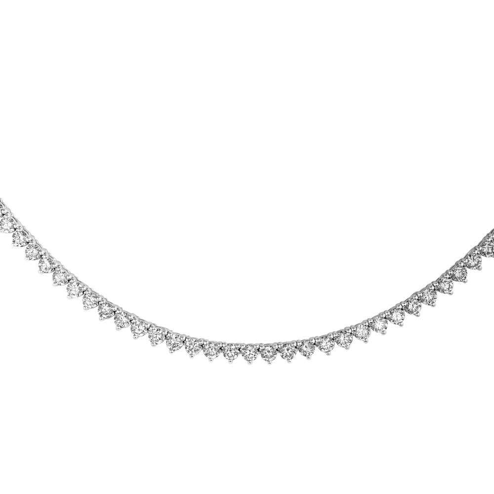 Collier Tennis Diamants Ronds 3 Griffes