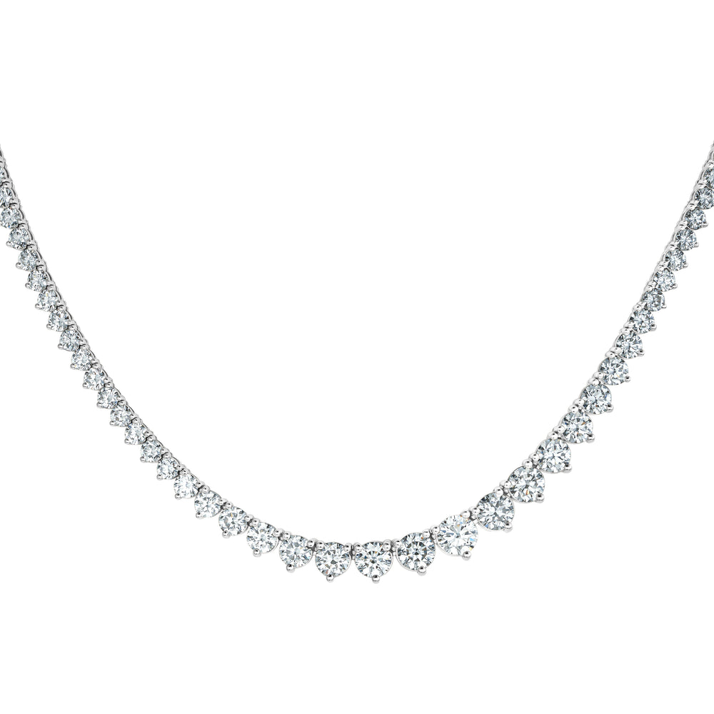 Collier Tennis Diamants Ronds Dégradés 3 Griffes